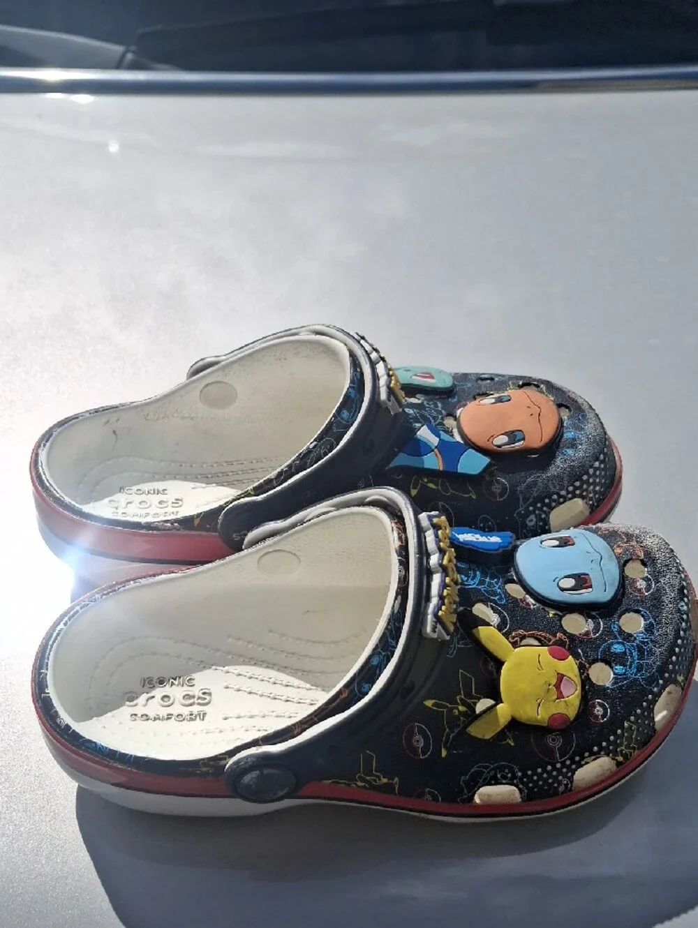 CROCS Kids Pokemon Clog in Black with Multicolor Character Accents